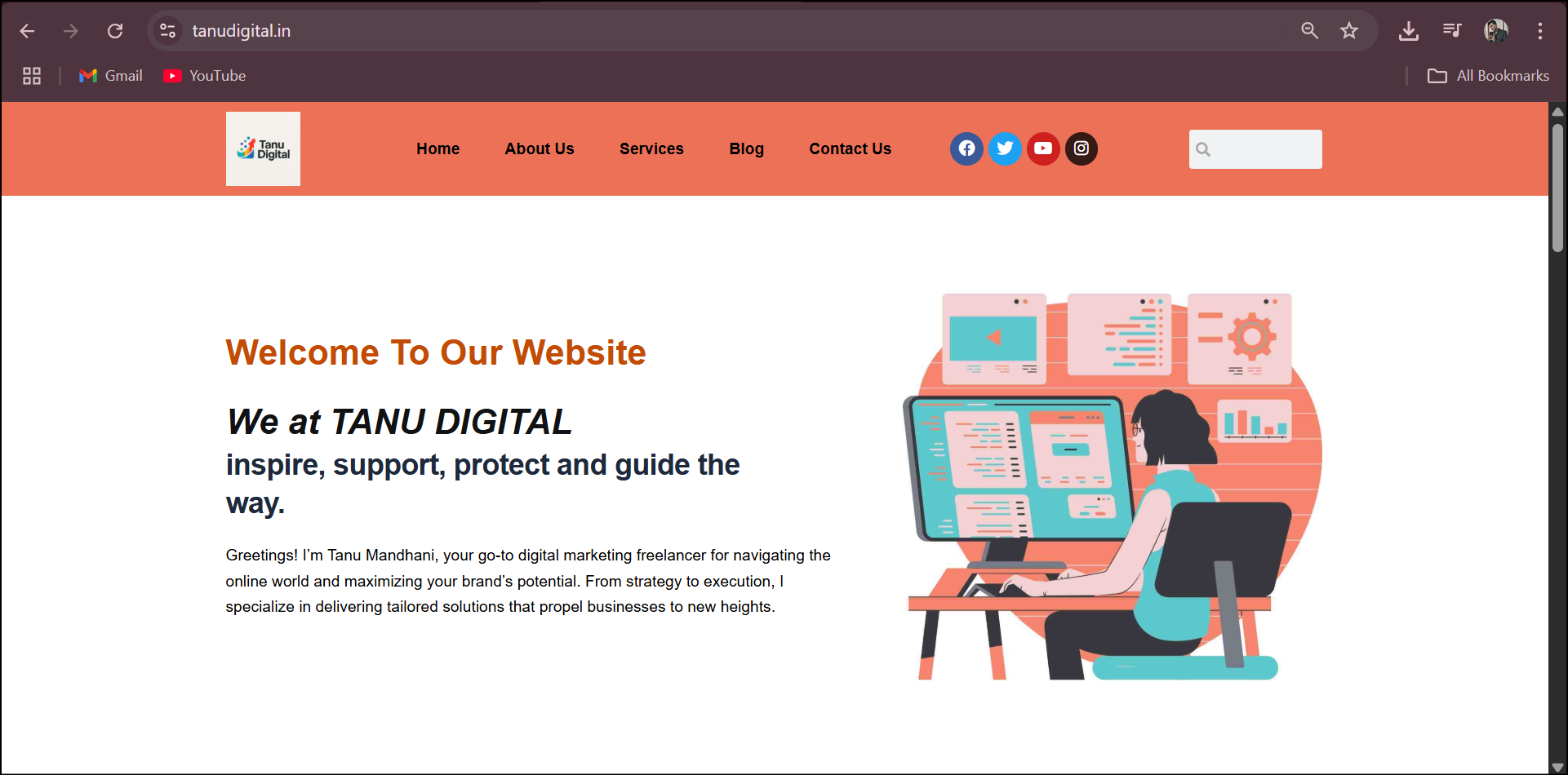 Tanu's digital marketing work